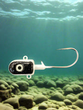 Black & White Glow Bullet Jig Glow Eyes